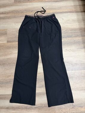 HeartSoul Black Scrub Pants with Drawstring Waist